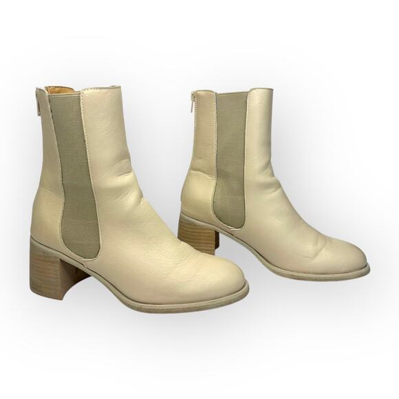 Oasis Society Women's Cora Tall Ankle Boot Size 7.5 Off White Chelsea Bootie - Picture 6 of 11